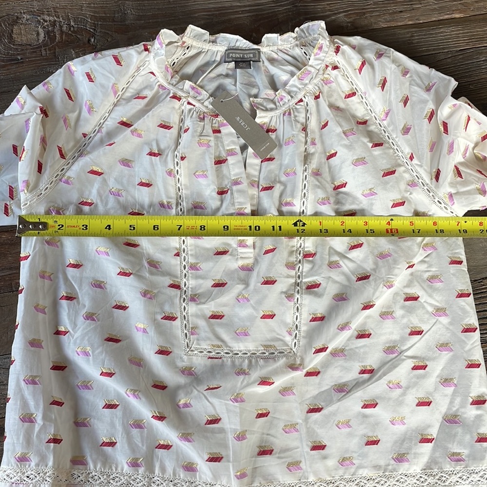 J. crew Point Sur metallic blouse NWT - Picture 10 of 10